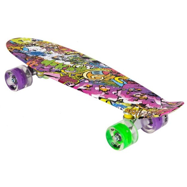 Plastikinė riedlentė Enero Graffiti LED 22