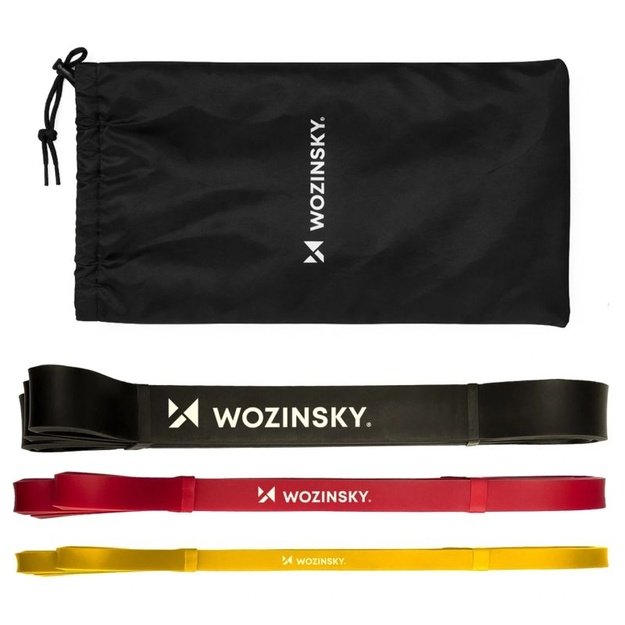 Wozinsky WGO-3 lateksinės pasipriešinimo juostos, 3 vnt.
