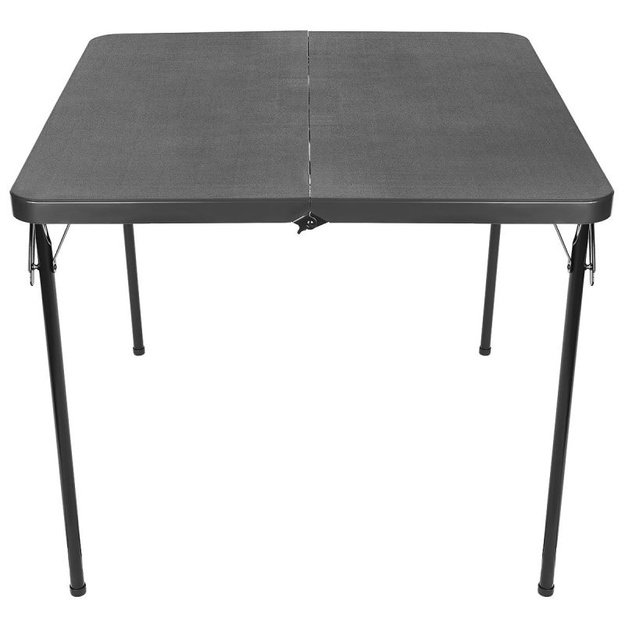 Saska Garden sulankstomas stalas 86,5 x 86,5 x 71 cm su 4 kėdėmis, juodas
