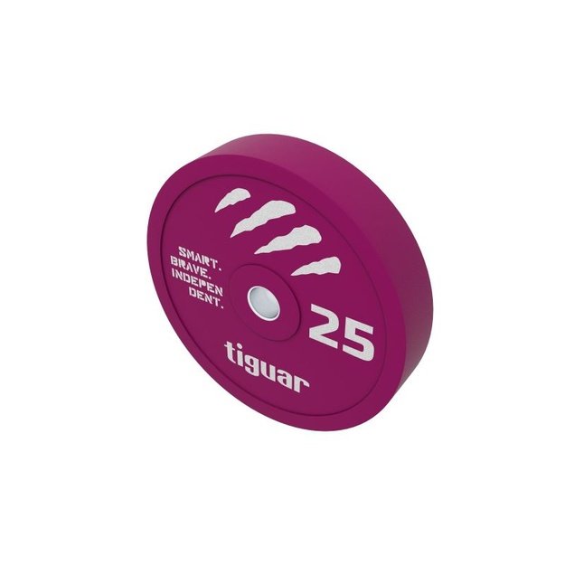tiguar Color Rubber Bumper Plate spalvotas guminis svorio diskas, 25 kg
