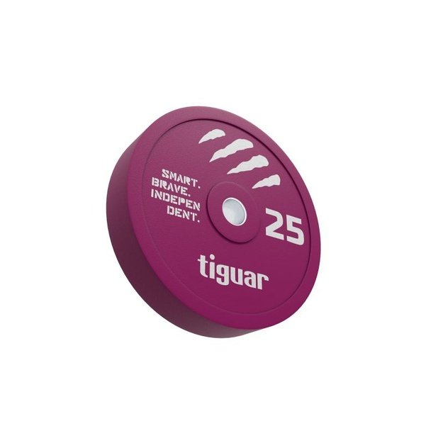 tiguar Color Rubber Bumper Plate spalvotas guminis svorio diskas, 25 kg