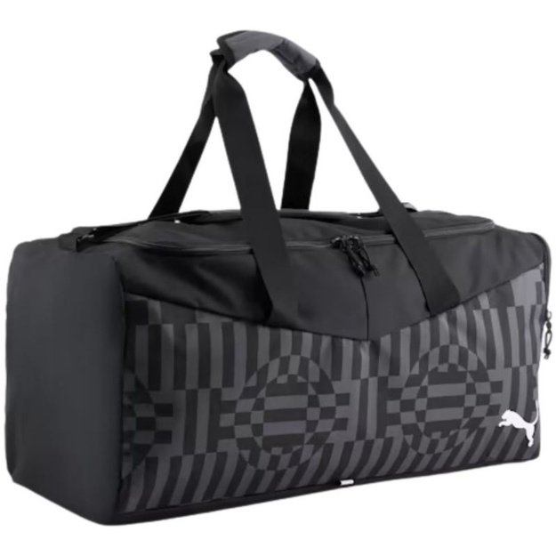 Puma individualRISE Medium sportinis krepšys, 44 l, juodai pilkas
