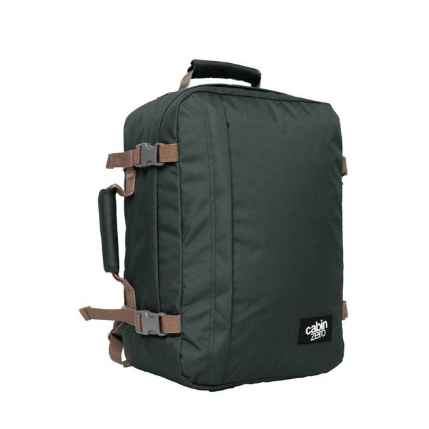 CabinZero Classic 2-in-1 kelioninė kuprinė, 36 l, tamsiai žalia