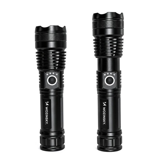 Wozinsky WLT-15W taktinis žibintuvėlis, 1500 lm, juodas