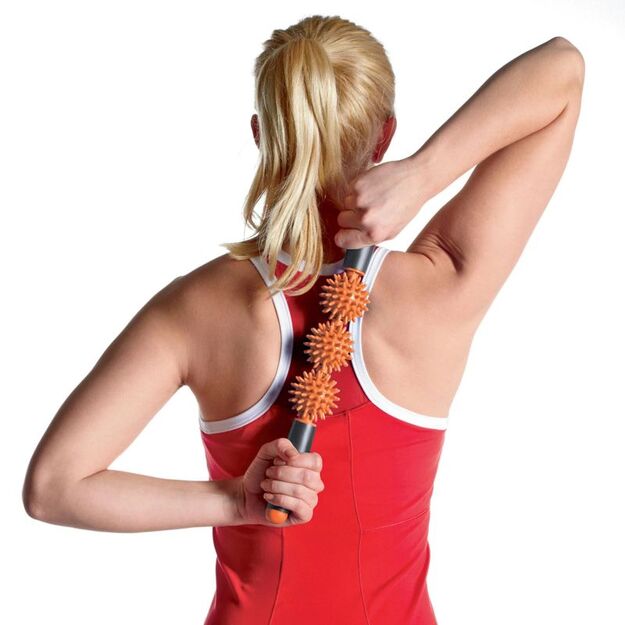 Gaiam masažuoklis su 3 judančiais voleliais 58255 6
