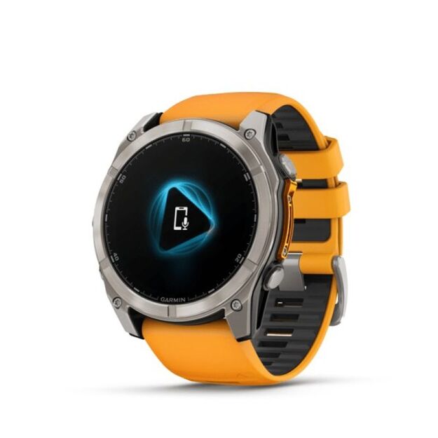 Garmin Fenix 8 AMOLED Sapphire Titanium Spark Orange sportinis laikrodis 4