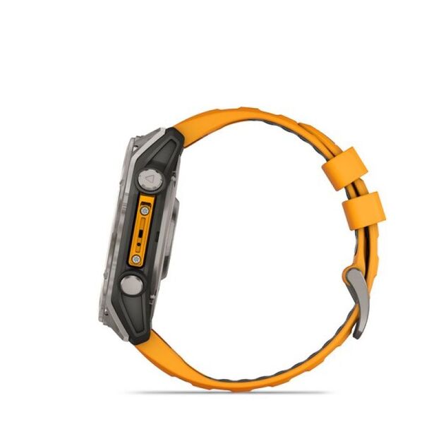 Garmin Fenix 8 AMOLED Sapphire Titanium Spark Orange sportinis laikrodis 2