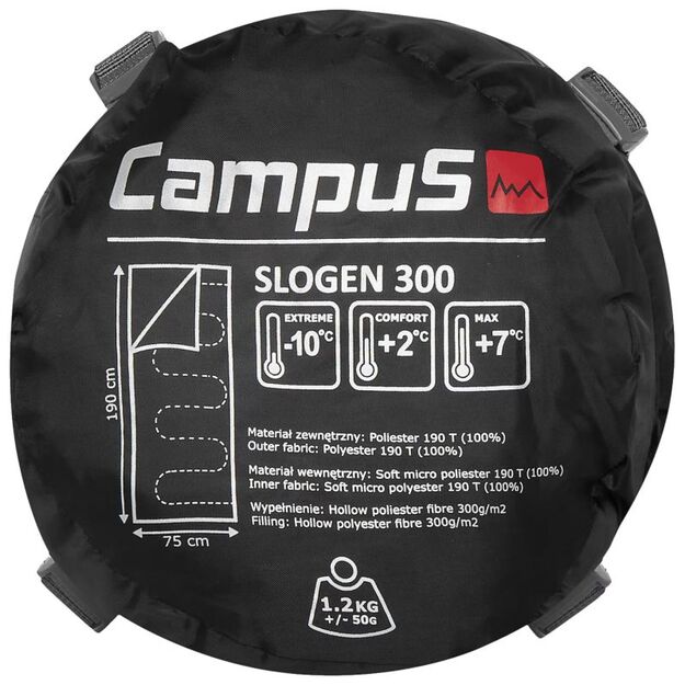 Campus Slogen 300 Left miegmaišis „mumi“ formos CUL701123404 3