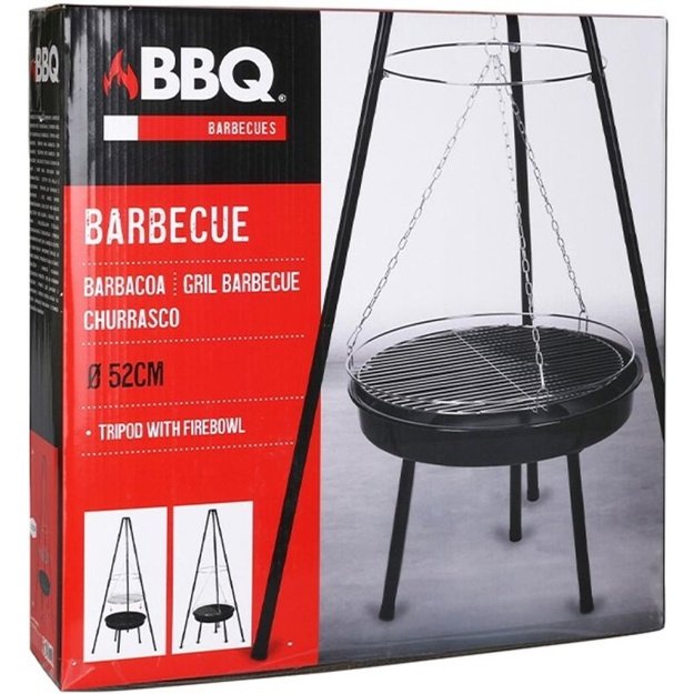 Pakabinamas sodo grilis ant trikojo BBQ Line 52 cm