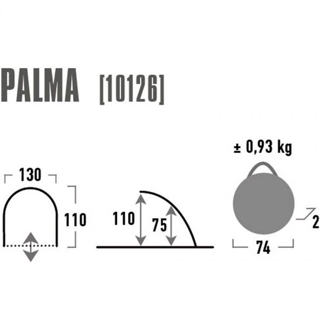 Paplūdimio palapinė High Peak Palma blue gray 10126
