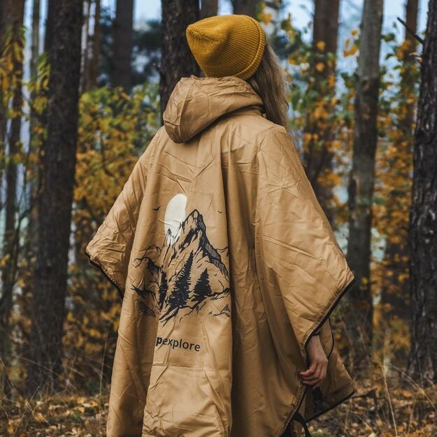 „Offlander“ plonas pončas su USB šildymu 15