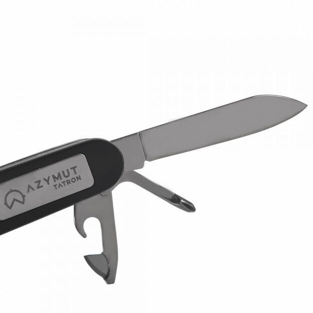 AZYMUT Tatron daugiafunkcis kišeninis peilis su 25 įrankiais ir dėklu, 90mm black ( HK20017BL )