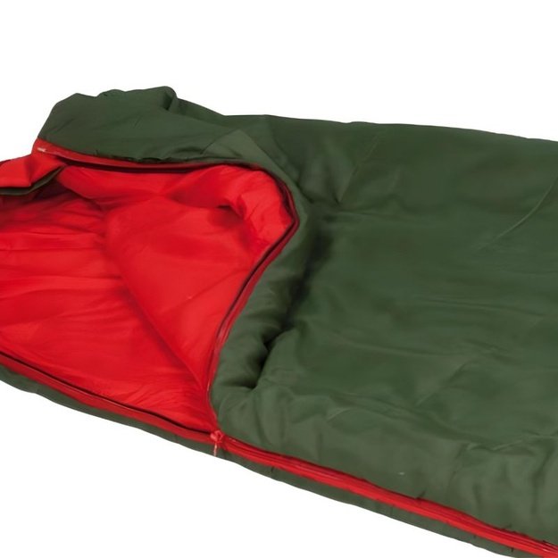 High Peak Pak 600 Eco mumijos formos miegmaišis, žalias / raudonas