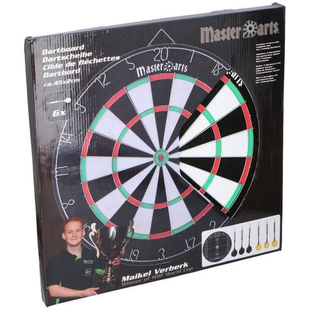 Kartoninis smiginio taikinys su 6 strėlytėmis, 45 cm