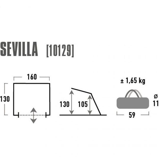 High Peak Sevilla paplūdimio palapinė  blue gray 10129 2