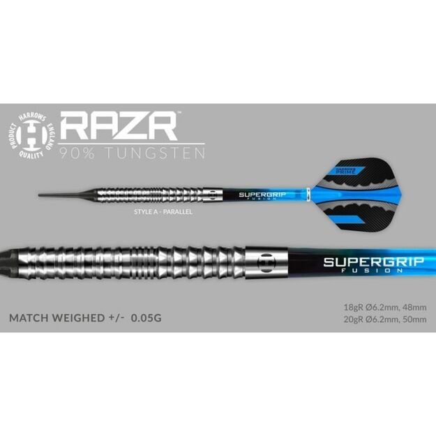 Harrows Razr 90% Softip – 90 % volframo smiginiai 20