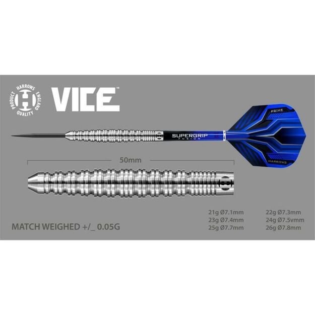 Harrows Vice 90% steeltip strėlytės 8
