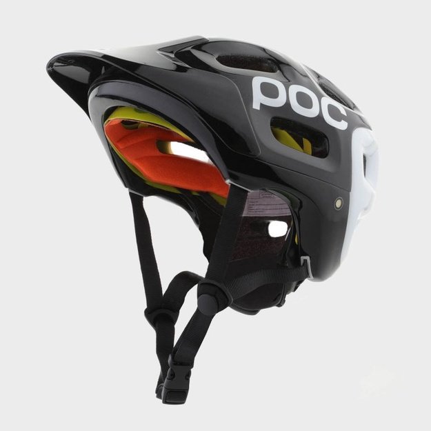 POC Trabec Race MIPS dviratininko šalmas, M/L 55–58 cm, juodas ir baltas