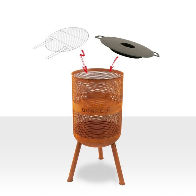 „BonFeu BonVes 45“ Corten plieno lauko židinys 8