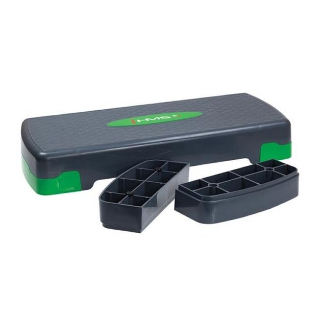 HMS AS003 aerobikos step platforma, žalia/pilka