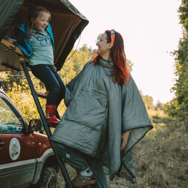 Offlander šildomas camping pončas 7