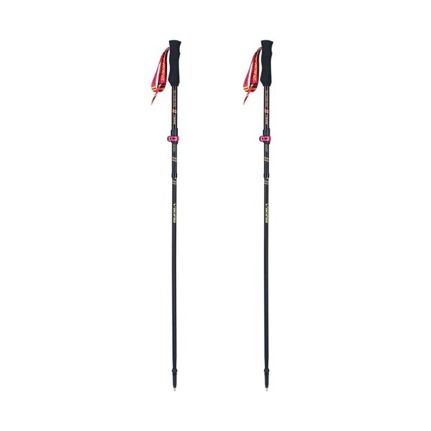 Viking Kettera Pro Lady trekingo lazdos, juodos ir rožinės