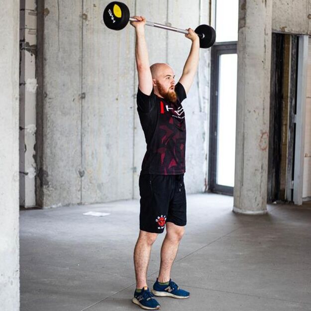 GSG HMS 40 kg – tiesi fiksuota štanga su guminiu svoriu 40