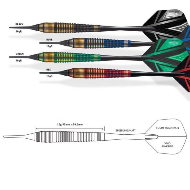 Harrows Vivid softip strėlytės  8