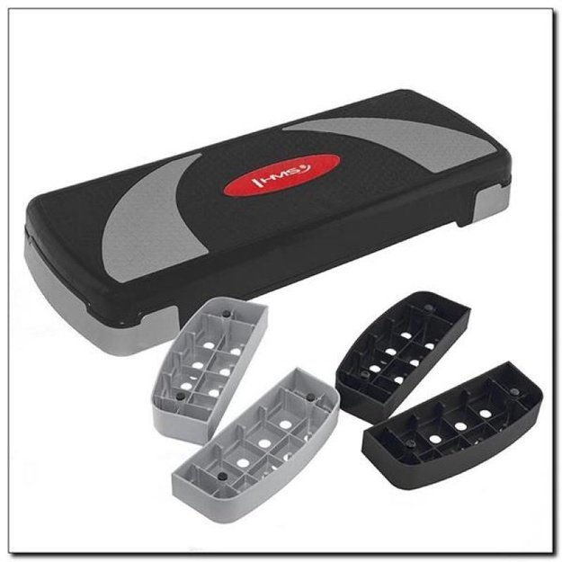HMS AS004 aerobikos step platforma, juoda/pilka
