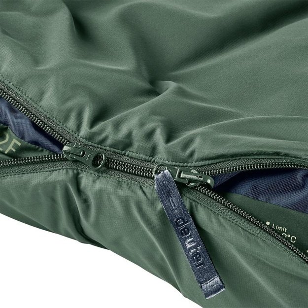Deuter Orbit Synthetic –5 °C mumijos formos sintetinis miegmaišis 185 cm, gebenės žalios ir tamsiai mėlynos spalvos