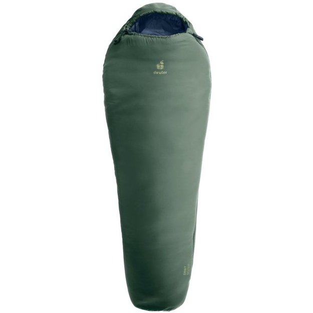 Deuter Orbit Synthetic –5 °C mumijos formos sintetinis miegmaišis 185 cm, gebenės žalios ir tamsiai mėlynos spalvos