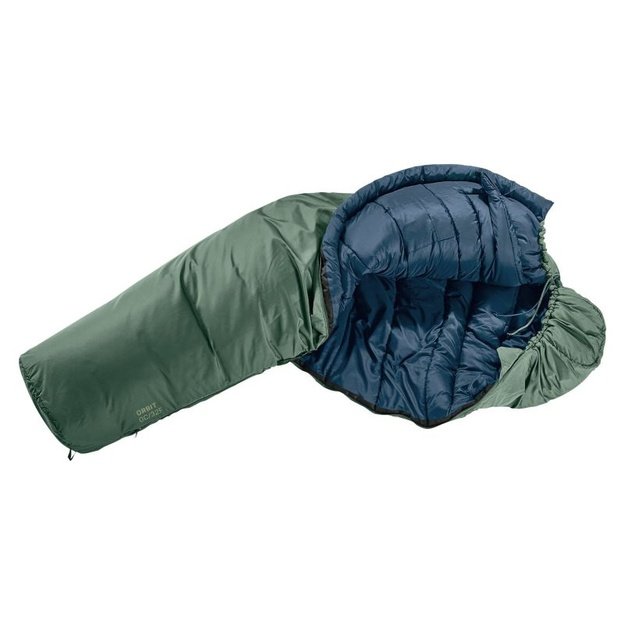Deuter Orbit Synthetic –5 °C mumijos formos sintetinis miegmaišis 185 cm, gebenės žalios ir tamsiai mėlynos spalvos