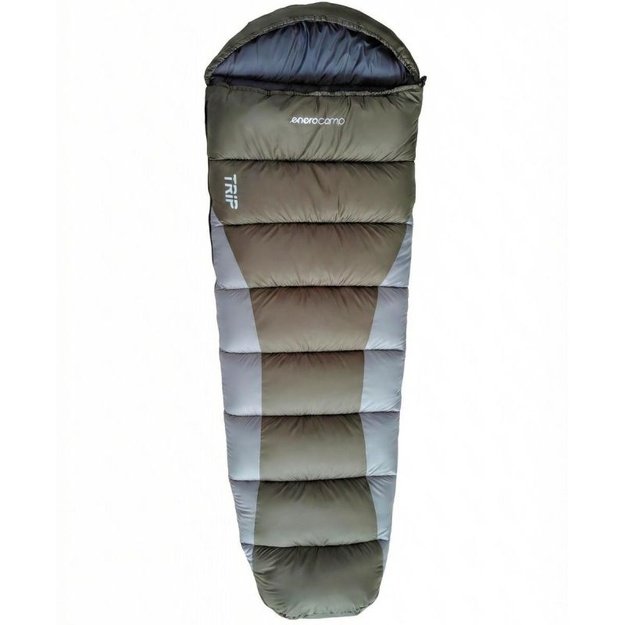 ENERO CAMP TRIP turistinis miegmaišis  210 × 80/50 cm žalias / pilkas