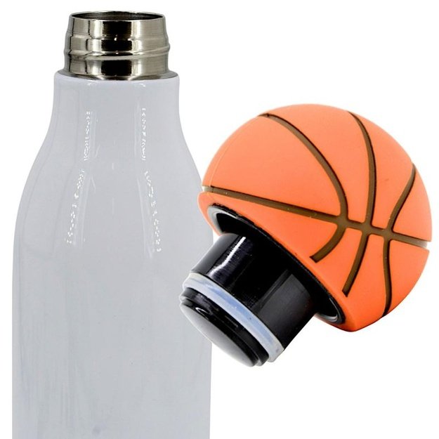 Stamina termo gertuvė su krepšinio kamuolio kamšteliu, 550 ml, balta