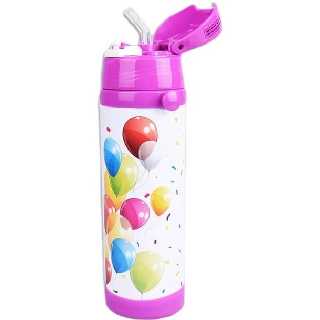 Maestro vaikiškas termosas su šiaudeliu, 350 ml