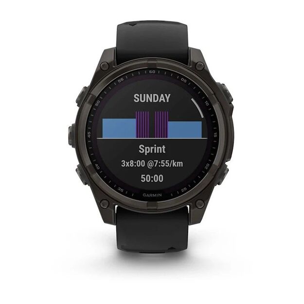 Garmin Fenix 8 Solar Sapphire Titanium sportinis GPS laikrodis  7