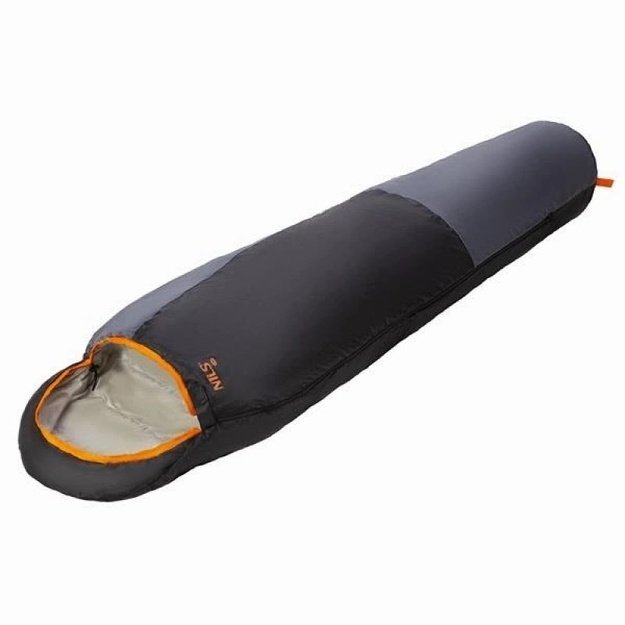 NILS CAMP NC1705 itin lengvas miegmaišis pilka / oranžinė