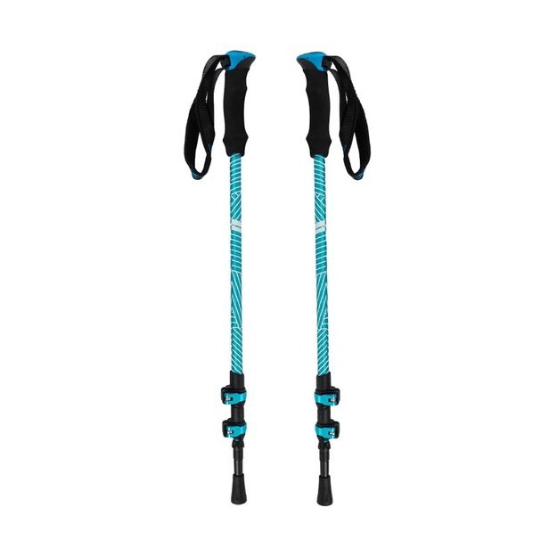Viking Shiva trekingo lazdos, 65–135 cm, mėlynos