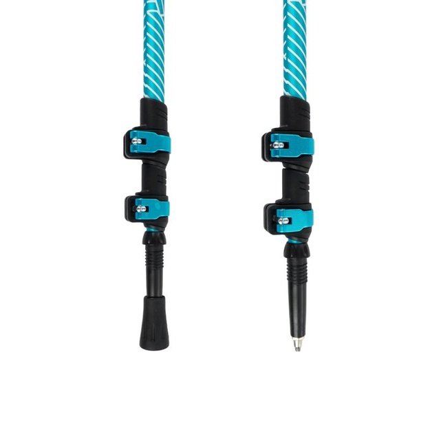 Viking Shiva trekingo lazdos, 65–135 cm, mėlynos