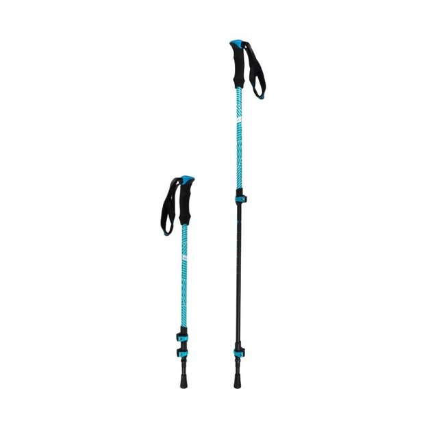 Viking Shiva trekingo lazdos, 65–135 cm, mėlynos