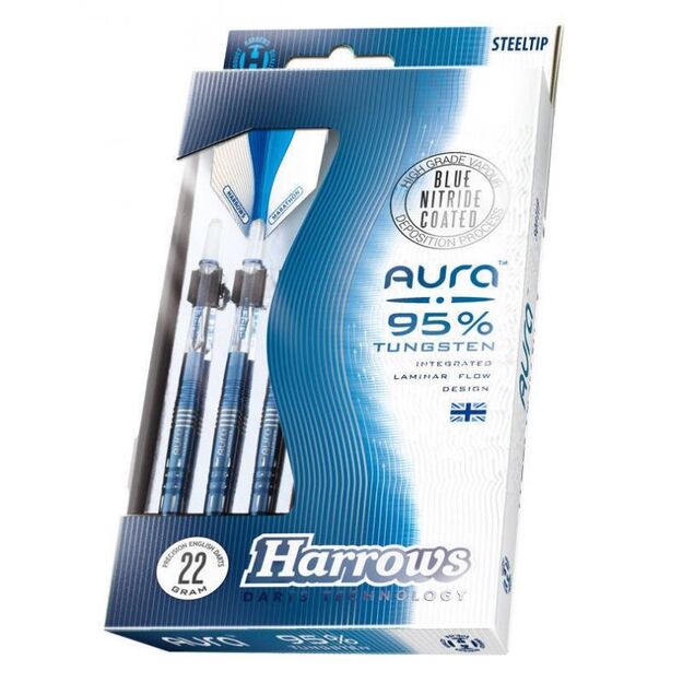 Harrows Aura 95% – volframo steeltip strėlytės