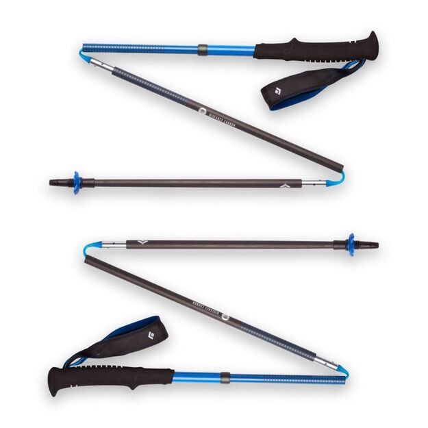 Black Diamon DISTANCE CARBON Z-POLE 130 cm anglies pluošto turistinės lazdos, juodos